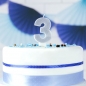 Preview: Number Candle - 3 - Silver